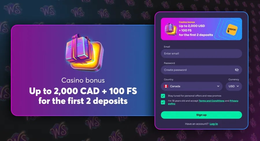 WinSpirit Casino Sign Up