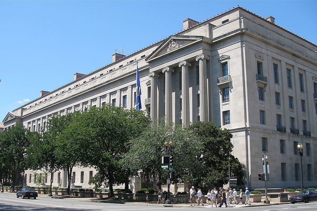 The Robert F. Kennedy Department of Justice Building in Washington D.C.