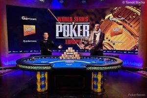 Heads Up Eric Tsai vs Max Neugebauer, Photo Credit – WSOPE/ PokerNews
