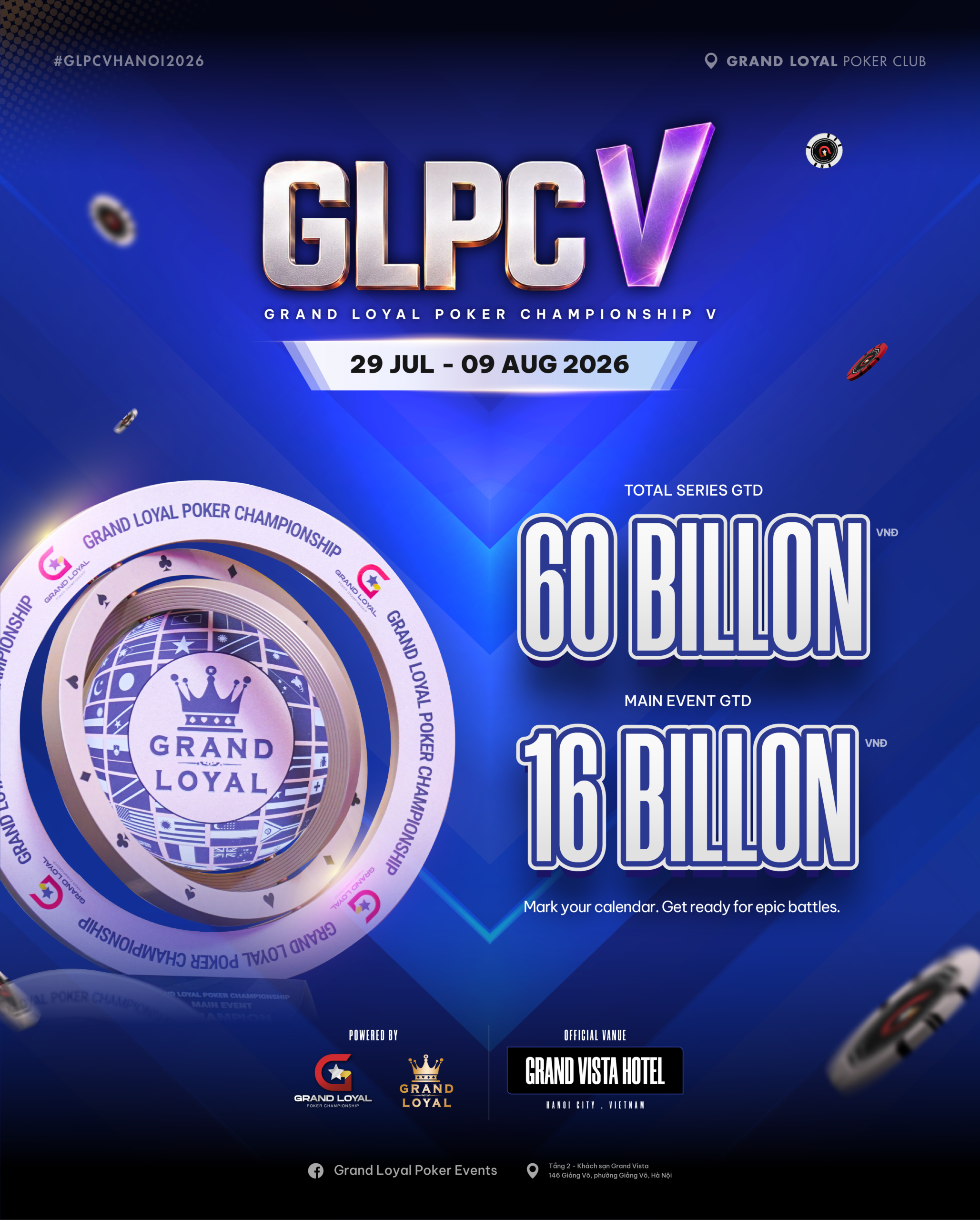 Grand Loyal Poker Championship Raises the Stakes Again with VND 60 Billion Guarantee for GLPC V