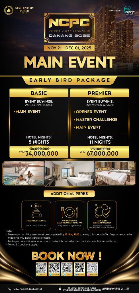 NCPC Poker Championship Danang 2025 Early Bird Main Event
