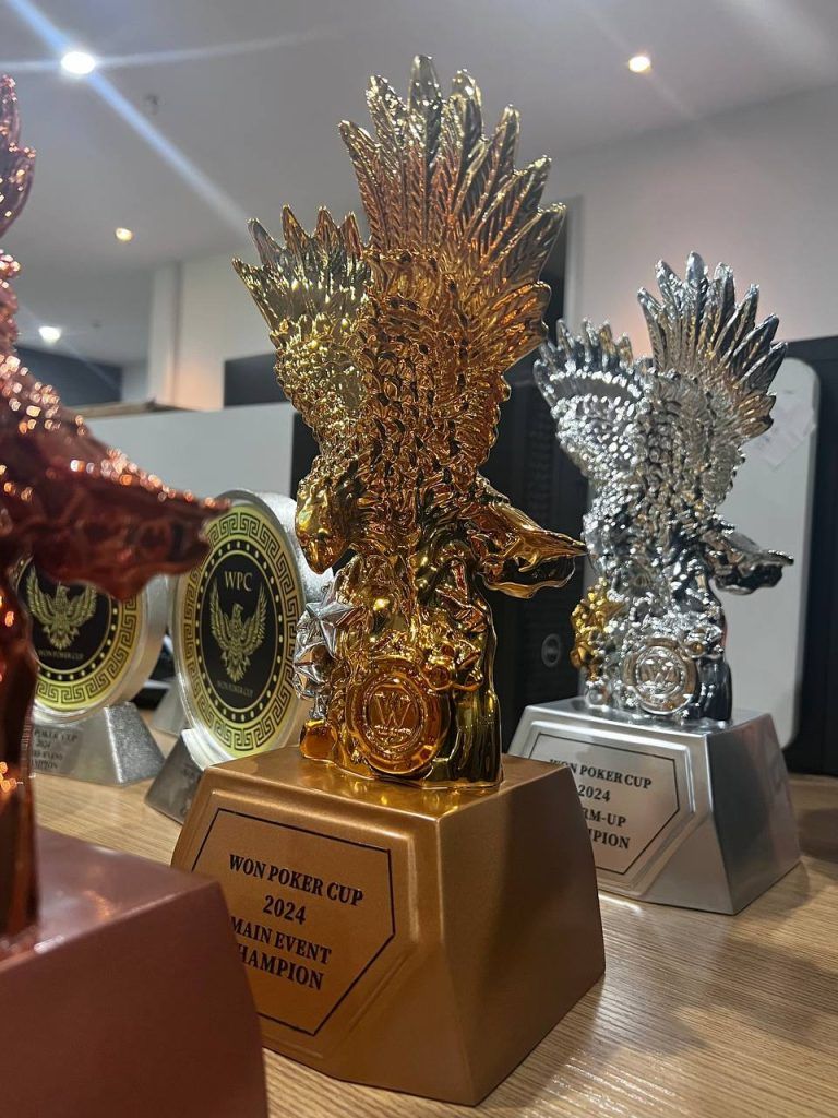 Won Poker Cup trophies