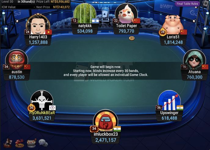 WPT Trophy #11 – WPT Taiwan Championship final table
