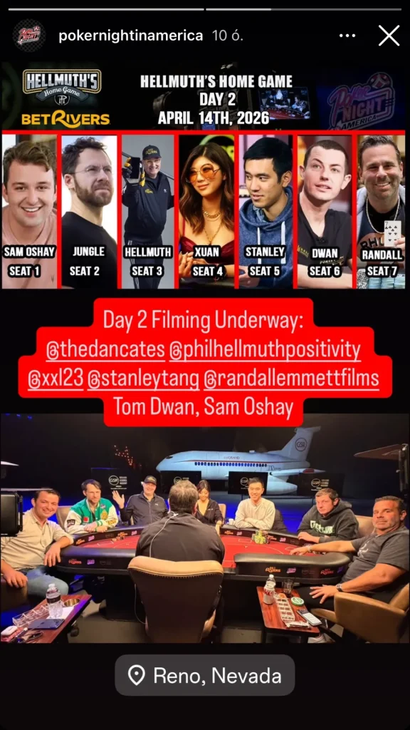 Xuan Liu at Hellmuth's Home Game Day | Source: @pokernightinamerica / Instagram