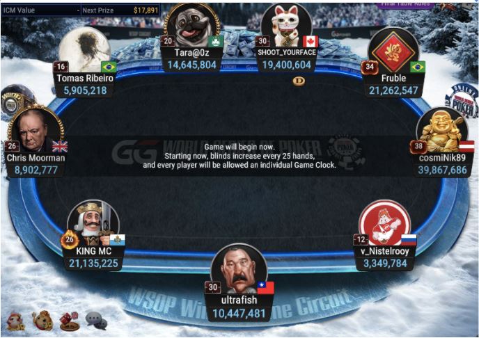 WSOPC #10 – $400 CHRISTMAS PLOSSUS. final table