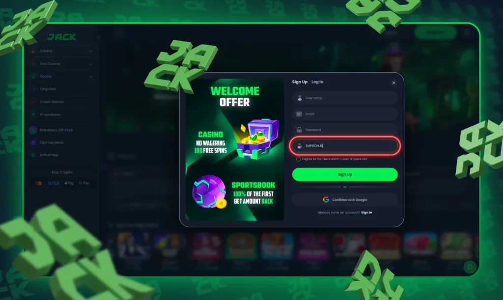 Jack Casino Sign Up Promo Code