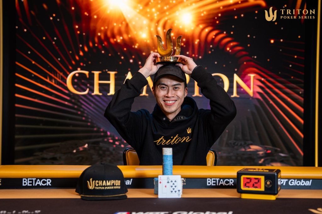 Wai Kiat Lee finally binks a Triton title - Photo by Triton Poker Series