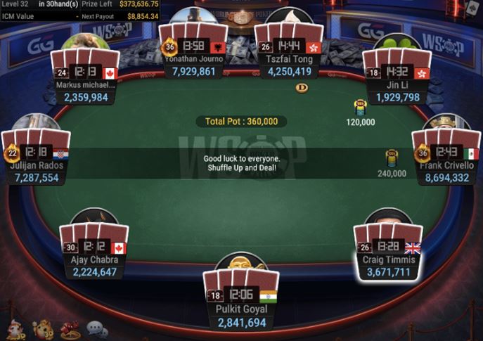 WSOP #53 – $800 Double Stack PLO [ Asia ] final table