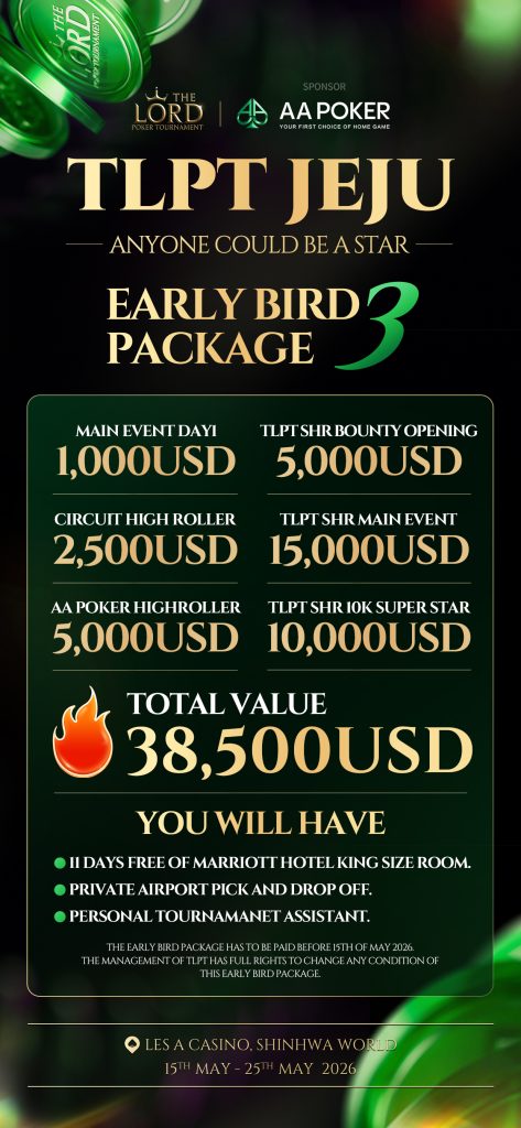 Early Bird Package Option 3 - TLPT Jeju