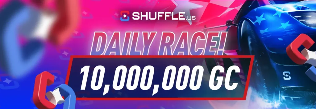 Shuffle.us Daily Race - 10,000,000 GC Prize Pool