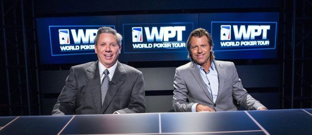 Vince Van Patten with his fellow WPT commentator Mike Sexton. Credit: worldpokertour.com