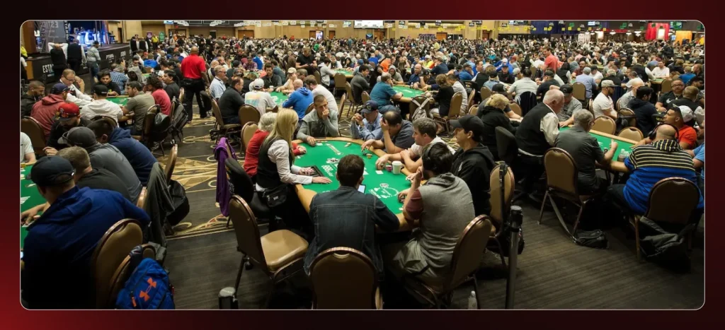 Live Poker Tournaments at the WSOP in Las Vegas.