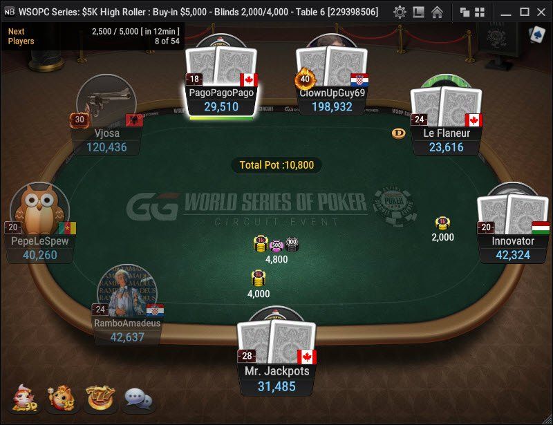 WSOPC Series: $5K High Roller – Final Table