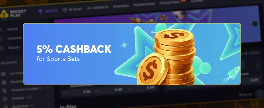 5% Cash Back for Sports Betting