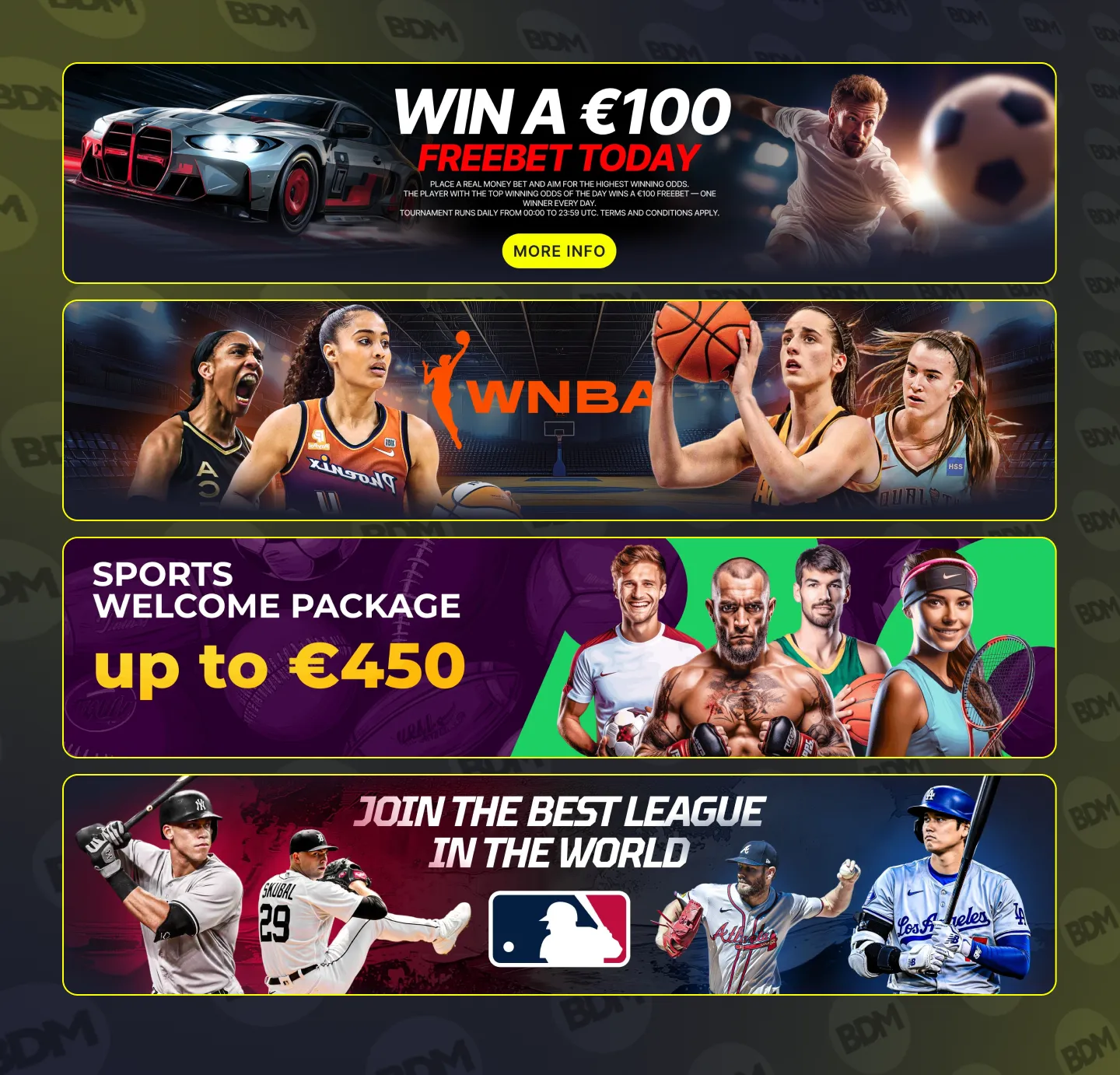 BDMbet Casino & Sports Betting Bonuses