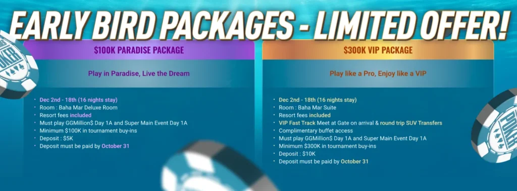 WSOP Paradise 2026 Early Bird Paradise Packages