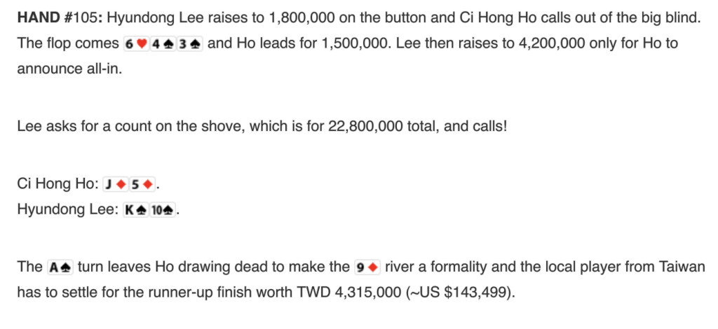 “It’s Unbelieveable!” Hyundong Lee Clinches 2025 WPT Prime Taiwan Championship For Second Major This Year