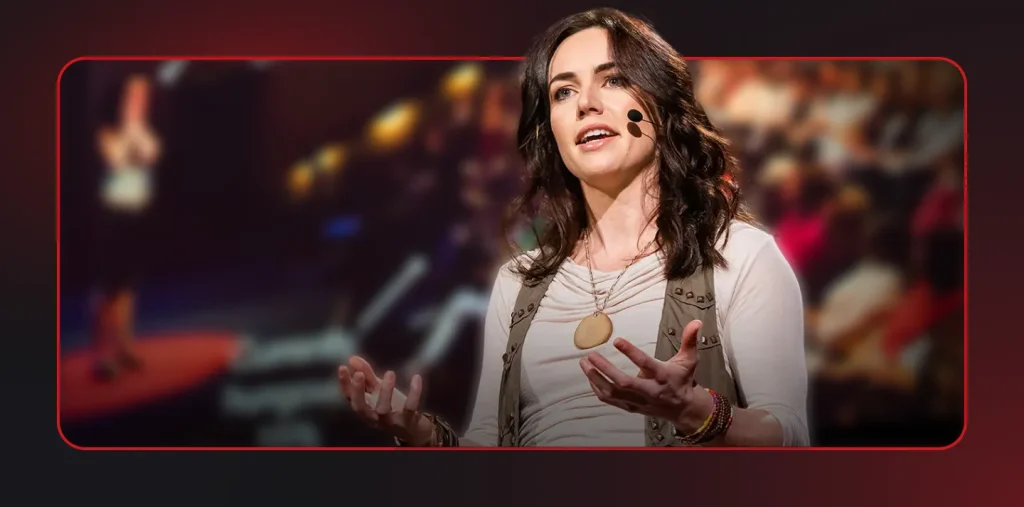 Liv Boeree, Giving a TED Talk on the Science of Decision-making