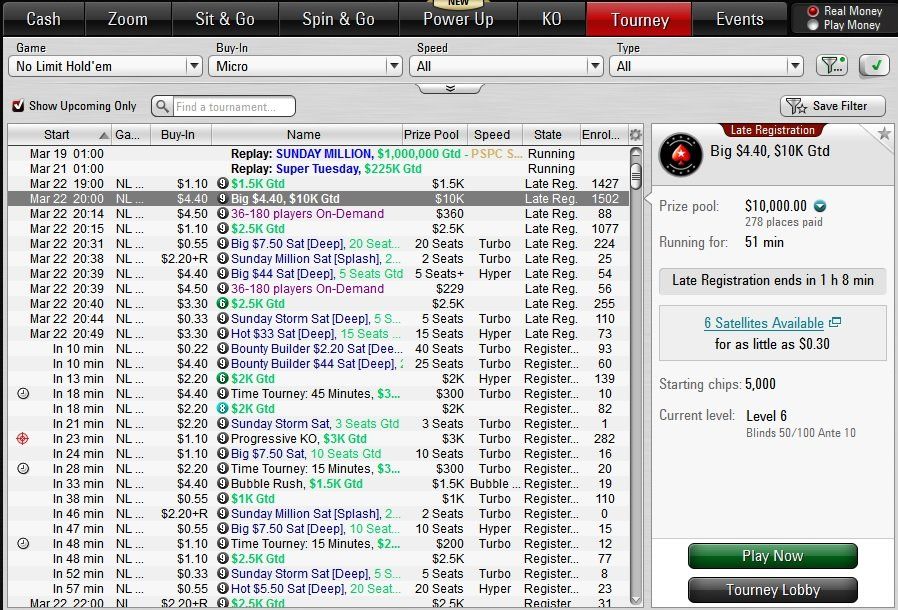 PokerStars Lobby