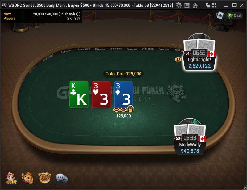 WSOPC Series: $500 Daily Main