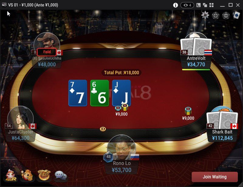 SasukeUchiha in action – VIP Cash Games Tables