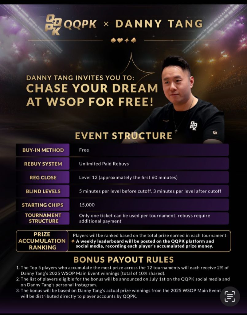 Win Danny Tang shares at WSOP
