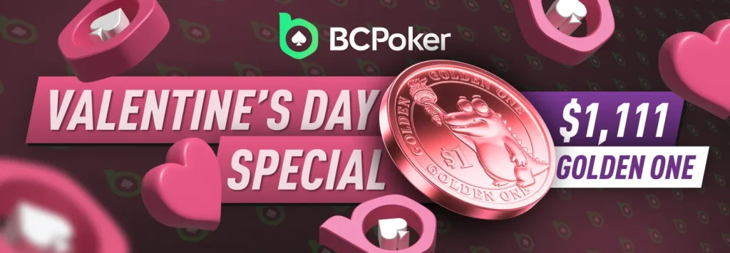 Valentine’s Day Special $1,111 Golden One - Now 50 players can get free entries