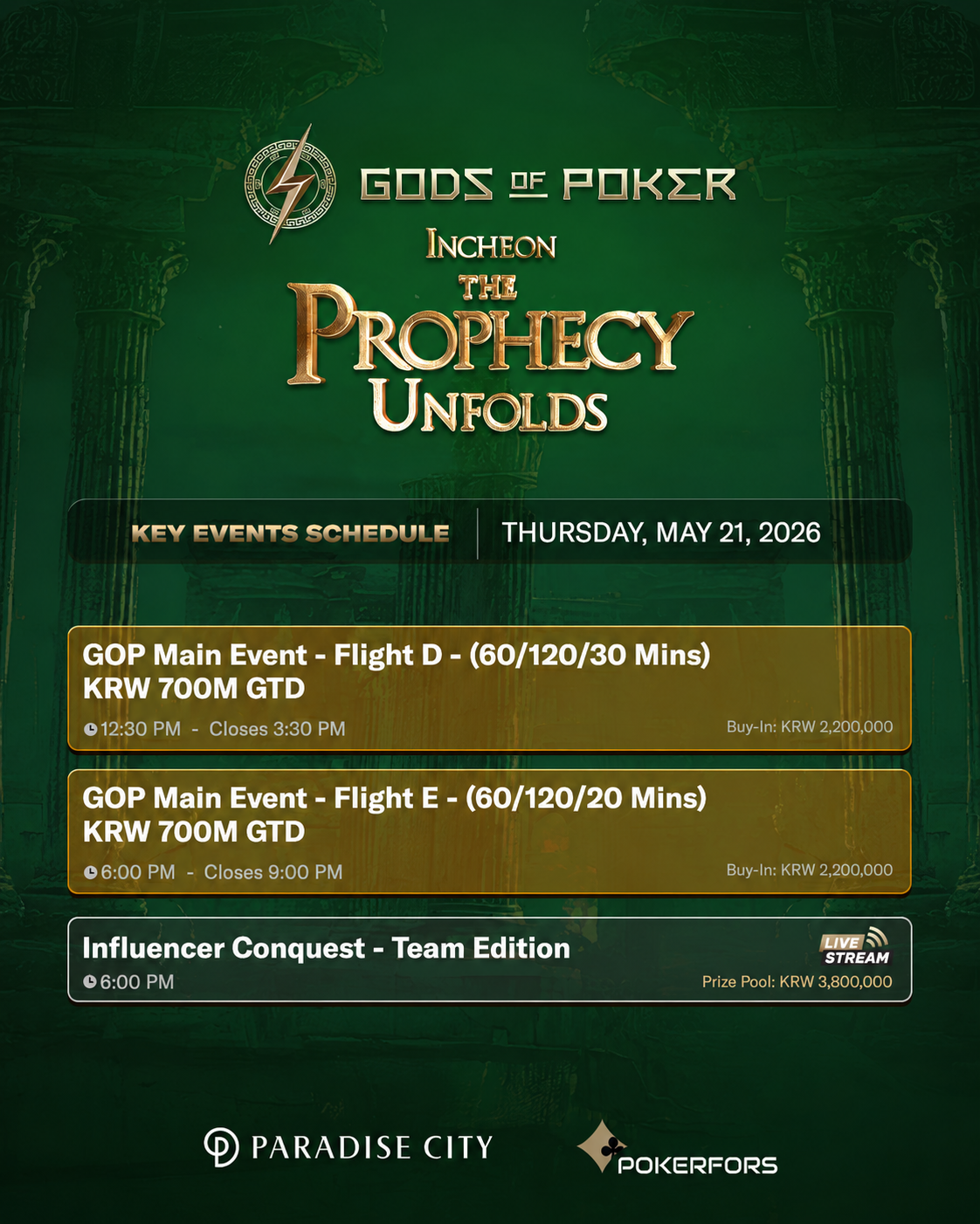 GOP Incheon - Key Events May 21