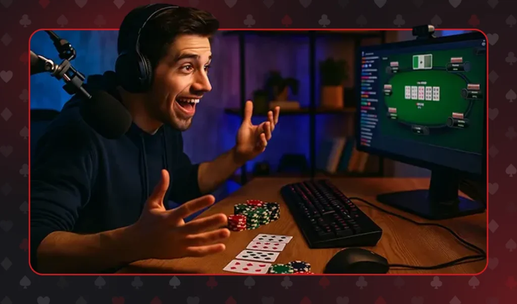 Watching reputable poker streamers play is entertaining as well