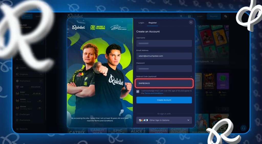 Claiming the Rainbet Welcome Bonus