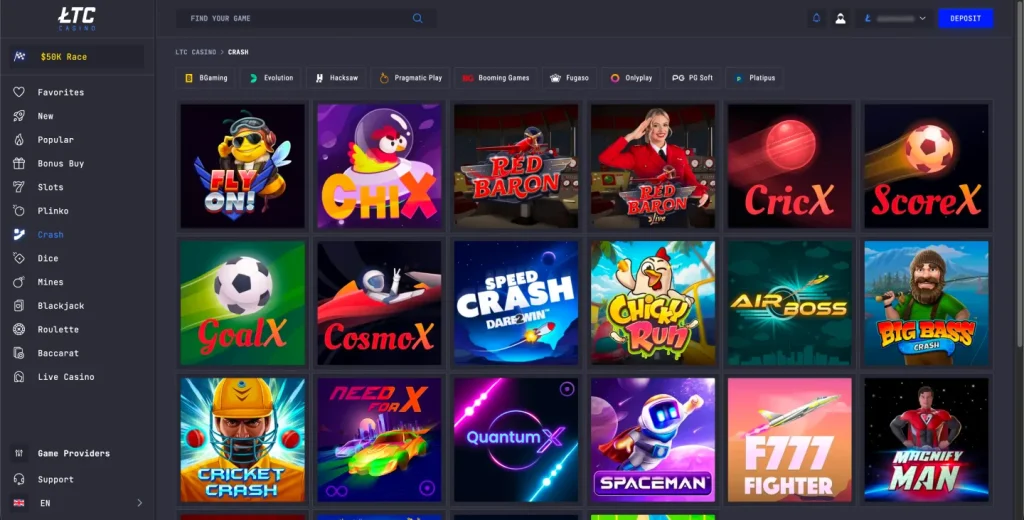 LTC Casino Crash Games