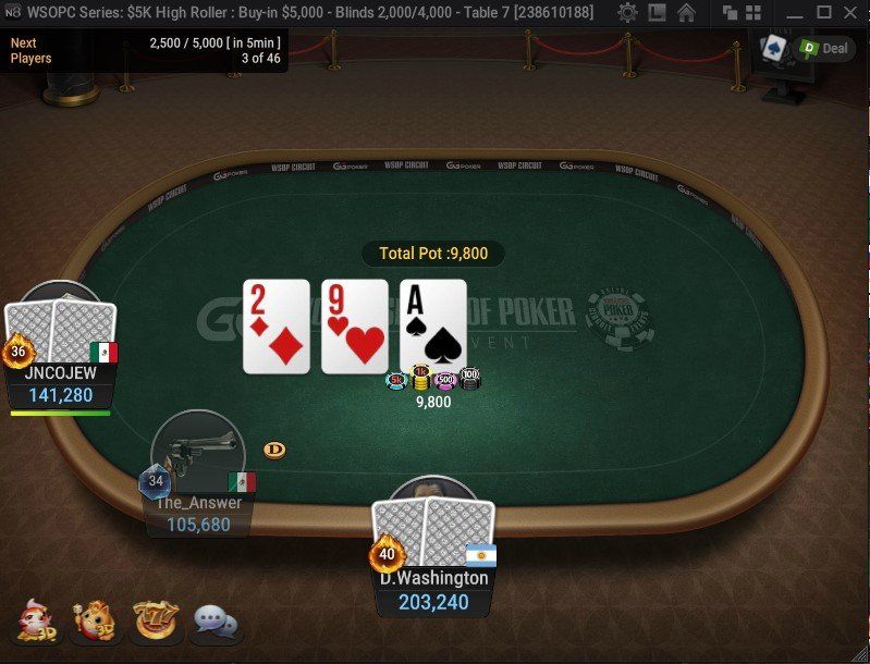 WSOPC Series: $5K High Roller – The Answer