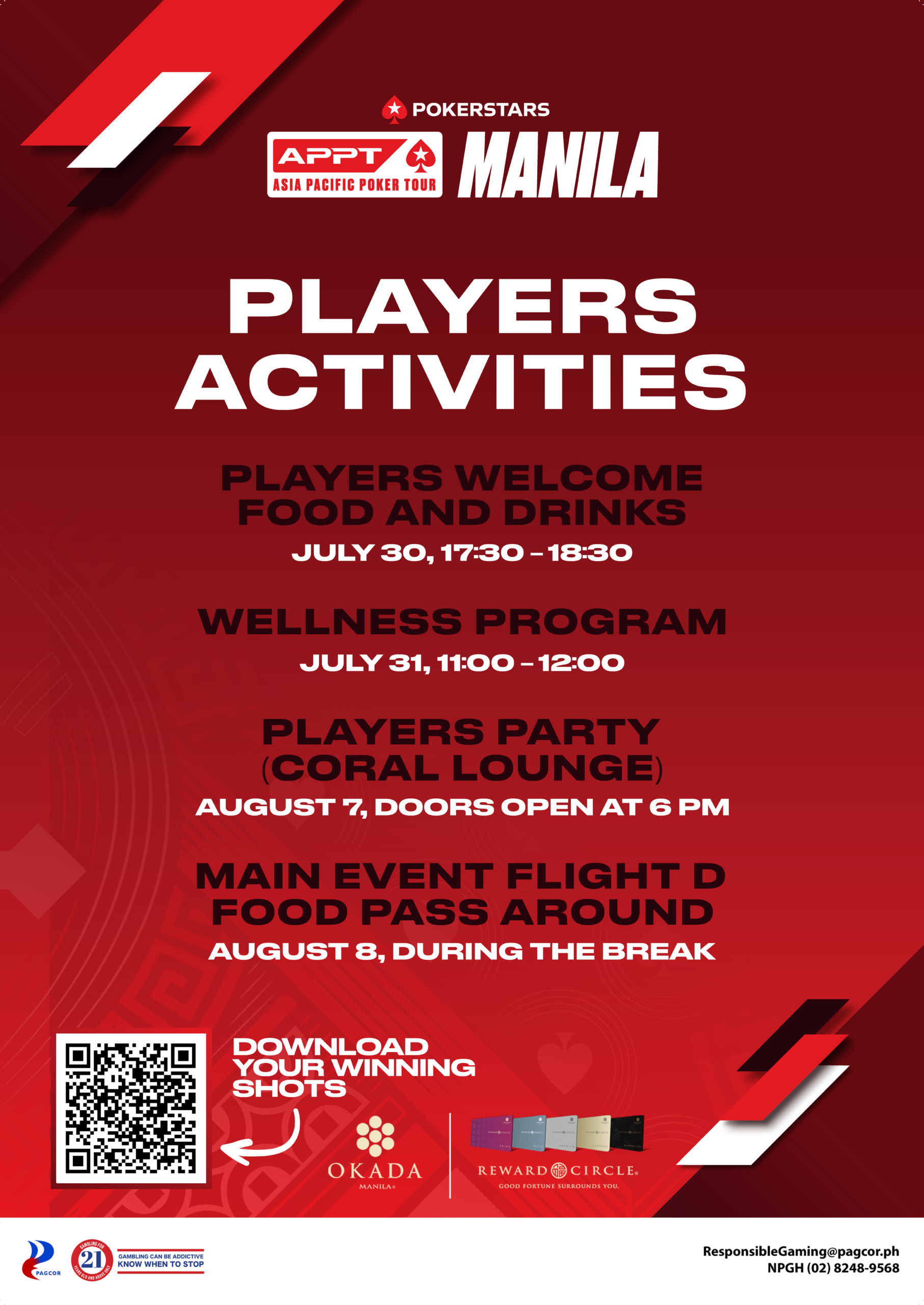 Players Activities Schedule