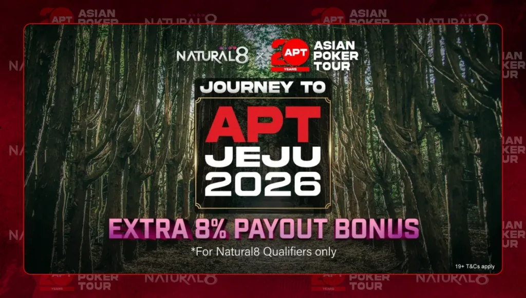 APT Jeju 2026 Extra 8% Payout Bonus on Natural8