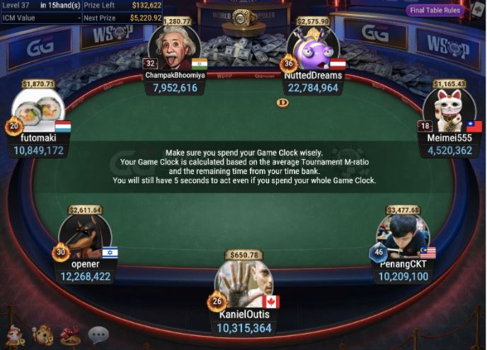 WSOP Super Circuit Online Series RING #13: $210 Bounty 6 Max final table
