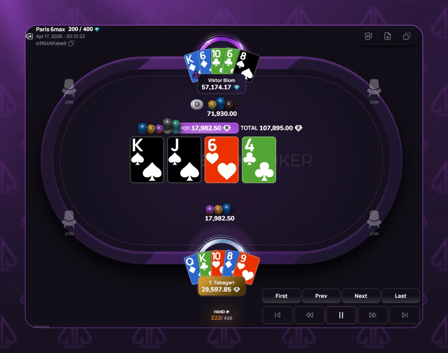 Viktor "Isildur1" Blom playing High Stakes PLO5 at Pheom Poker
