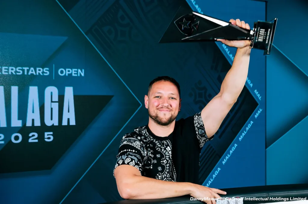 Ferrari won his first PokerStars trophy in the 2025 PokerStars Open Malaga Main Event