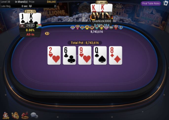 WSOP Side Event – $126 Super Turbo Bounty 6 Handed