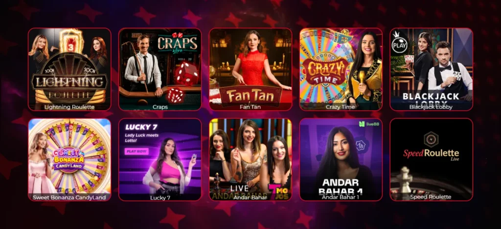 PokerPlanets Casino Games - Live Casino