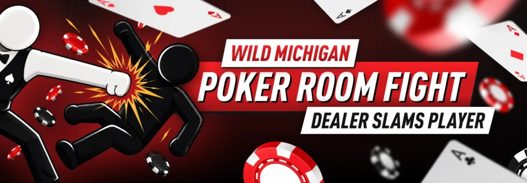 Disagreement between player and dealer results in a physical fight - this should never happen at any game