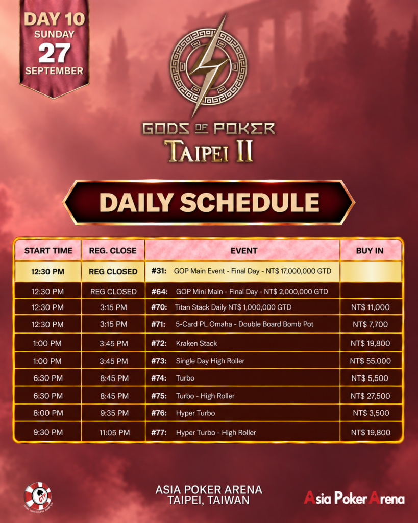 Final Day Schedule