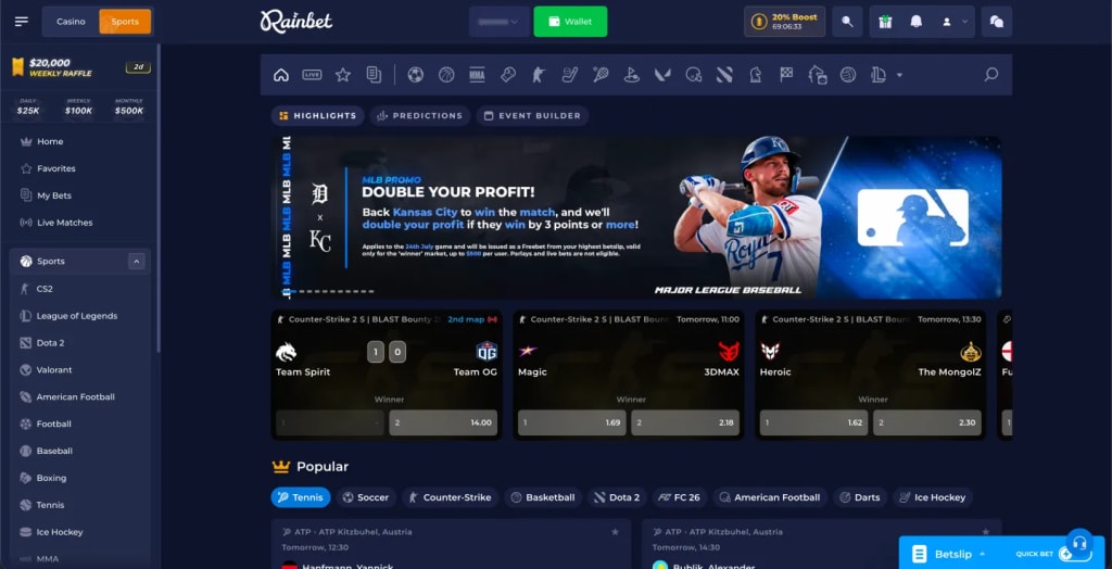 Rainbet Sportsbook and Esports