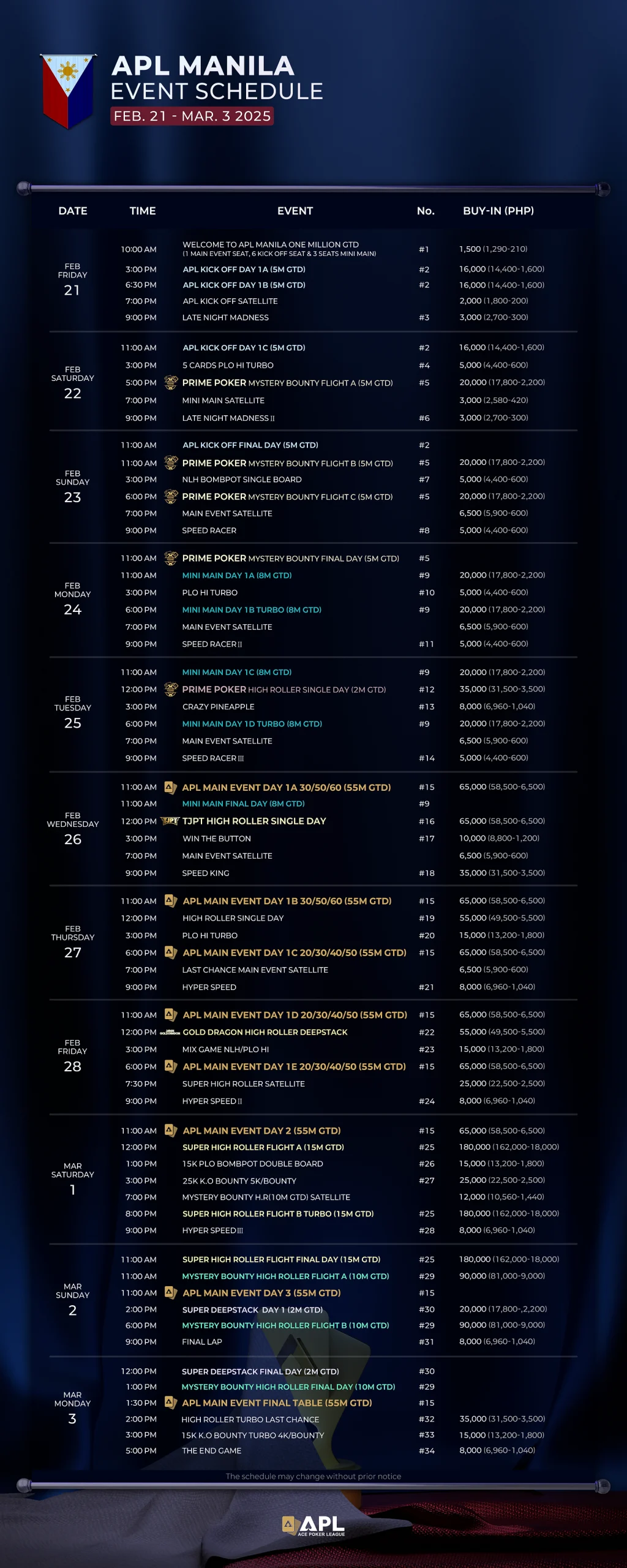 Ace Poker League Manila Two Week Countdown Begins, Over $2 Million on the Line
