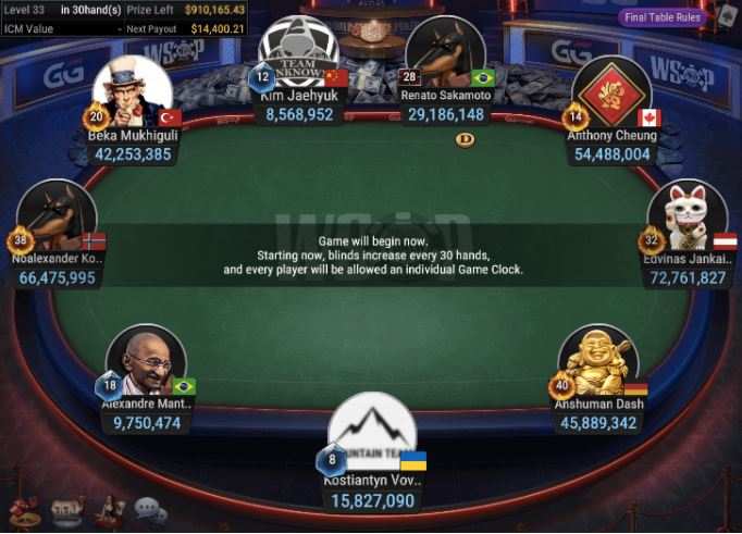 WSOP #84 – $100 WSOP MILLIONS final table