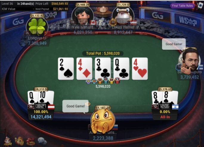 WSOP #81 – $ 1,050 Bounty NLHE 6-Handed [ Spin the Wheel ] – pair of Queens for winner Molinelli