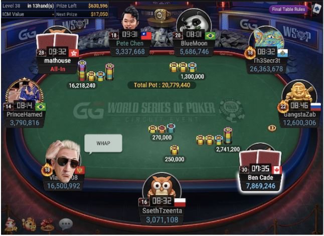 WSOP Super Circuit Online Series RING #6: $365 GIANT final table