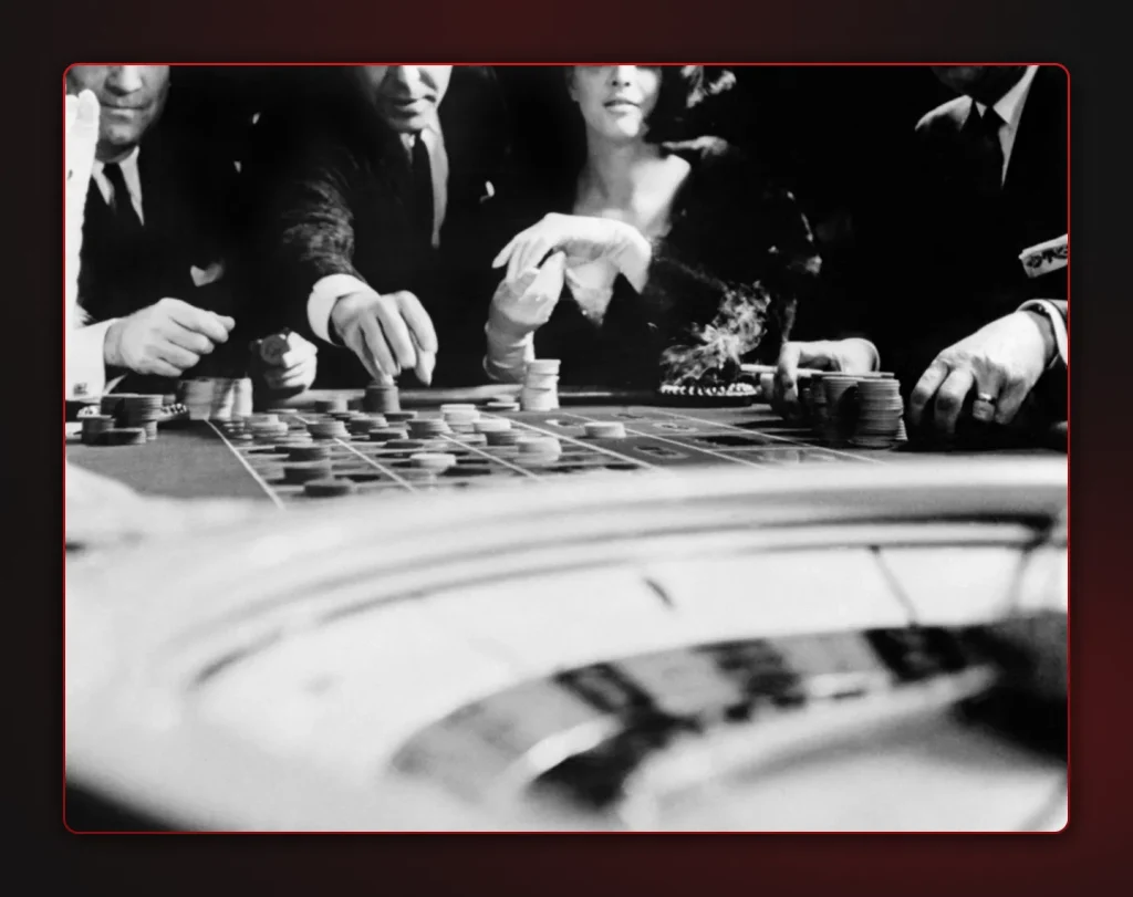 Every spin of the roulette wheel is suspenseful, as the ball bounces unpredictably before landing on a number.
