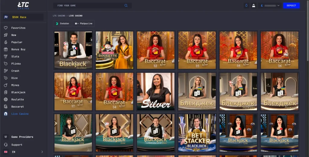 LTC Casino Live Casino