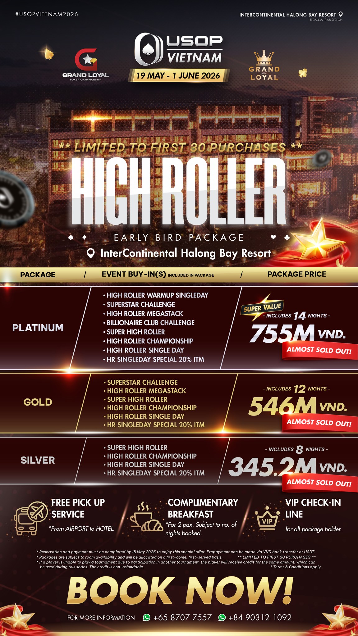 High Roller Early Bird Package