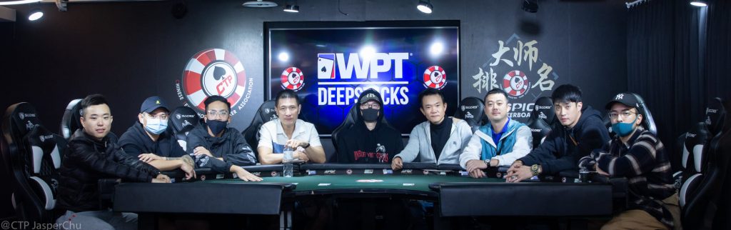 WPT DeepStacks Taiwan Warmup event final table. Credit: CTP Club Facebook